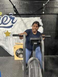 Woman doing group fitness near lillington nc