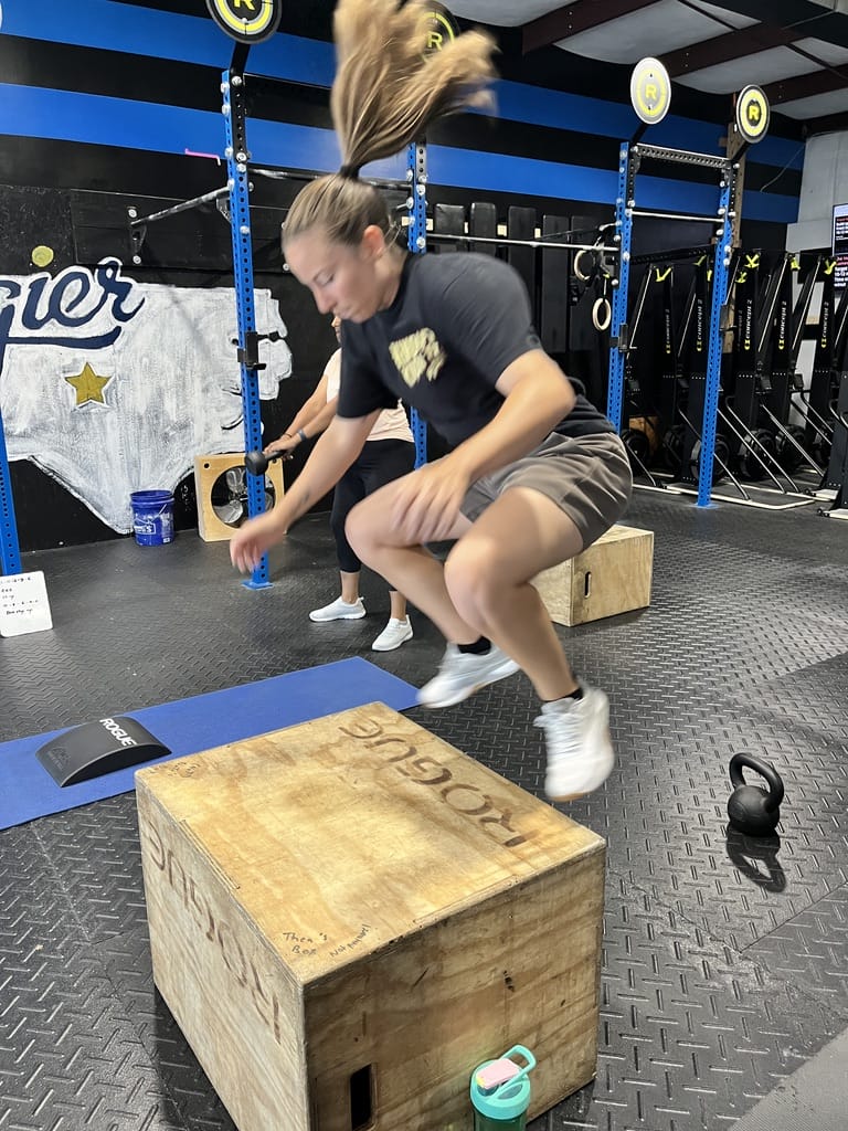 Woman doing crossfit workout wod