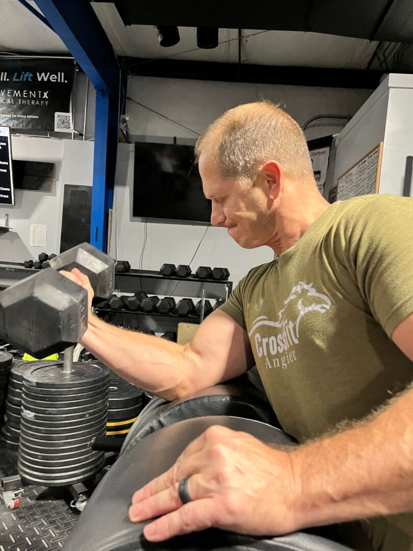 Man workingout at CrossFit Angier in Angier NC