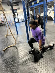 Woman doing group fitness near Lillington NC